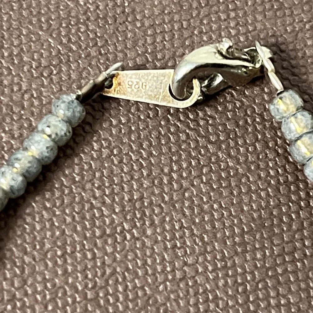 Y2K Happy Cat Charm Seed Bead 925 Silver Clasp Necklace 90s/00s Vintage Retro - Picture 3 of 5